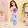 The Peppy Tend 100% Cotton Knit Half Sleeves Tiny Trendsetter Printed T-Shirt - Thumbnail Image 2