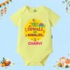 The Peppy Tend 100% Cotton Knit Half Sleeves My First Diwali With Mumma Papa Printed Half Onesie - Thumbnail Image 1