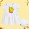 The Peppy Tend 100% Cotton Knit Half Sleeves Can't Keep Calm It's My 1st Diwali Printed Frock Bloomer Set - Thumbnail Image 1