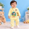 The Peppy Tend 100% Cotton Woven Full Sleeves My 1st Diwali Printed Kurta Pyjama Set - Thumbnail Image 2