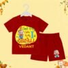The Peppy Tend 100% Cotton Knit Half Sleeves Can't Keep Calm It's My 1st Diwali Printed T-Shirt Shorts Set - Thumbnail Image 1