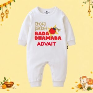 The Peppy Tend 100% Cotton Knit Full Sleeves Chota Packet Bada Dhamaka Printed Full Romper
