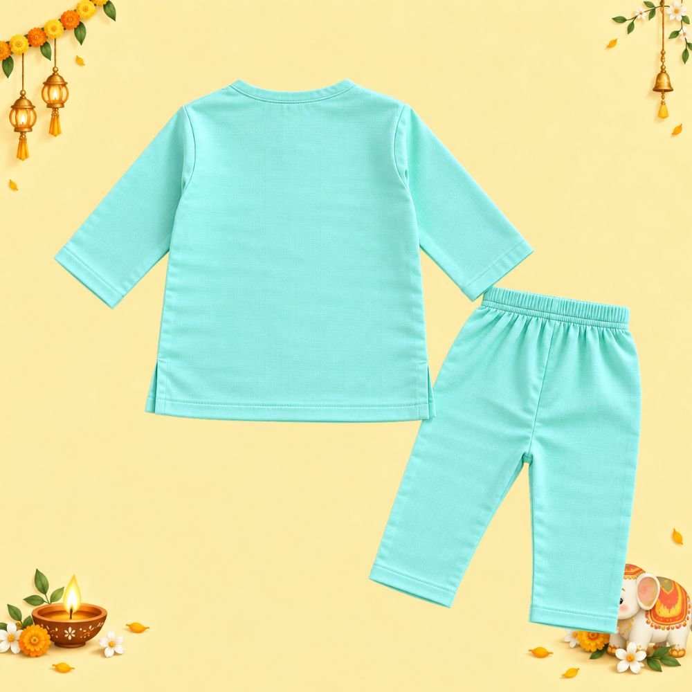 The Peppy Tend 100% Cotton Woven Full Sleeves Chota Packet Bada Dhamaka Printed Kurta Pyjama Set - Image 3