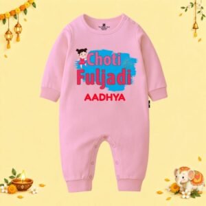 The Peppy Tend 100% Cotton Knit Full Sleeves Choti Fuljadi Printed Full Romper