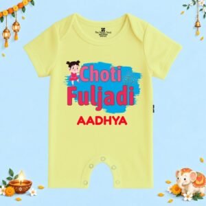 The Peppy Tend 100% Cotton Knit Half Sleeves Choti Fuljadi Printed Half Romper