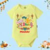 The Peppy Tend 100% Cotton Knit Half Sleeves My 1st Diwali Printed Half Onesie - Thumbnail Image 1