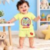 The Peppy Tend 100% Cotton Knit Half Sleeves Ghar Ki Lakshmi Printed T-Shirt Shorts Set - Thumbnail Image 2
