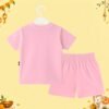 The Peppy Tend 100% Cotton Knit Half Sleeves My 1st Diwali Printed T-Shirt Shorts Set - Thumbnail Image 3