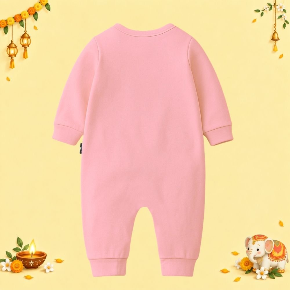 The Peppy Tend 100% Cotton Knit Full Sleeves Choti Fuljadi Printed Full Romper - Image 3