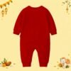 The Peppy Tend 100% Cotton Knit Full Sleeves Happy Diwali Printed Full Romper - Thumbnail Image 3