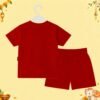The Peppy Tend 100% Cotton Knit Half Sleeves Can't Keep Calm It's My 1st Diwali Printed T-Shirt Shorts Set - Thumbnail Image 3