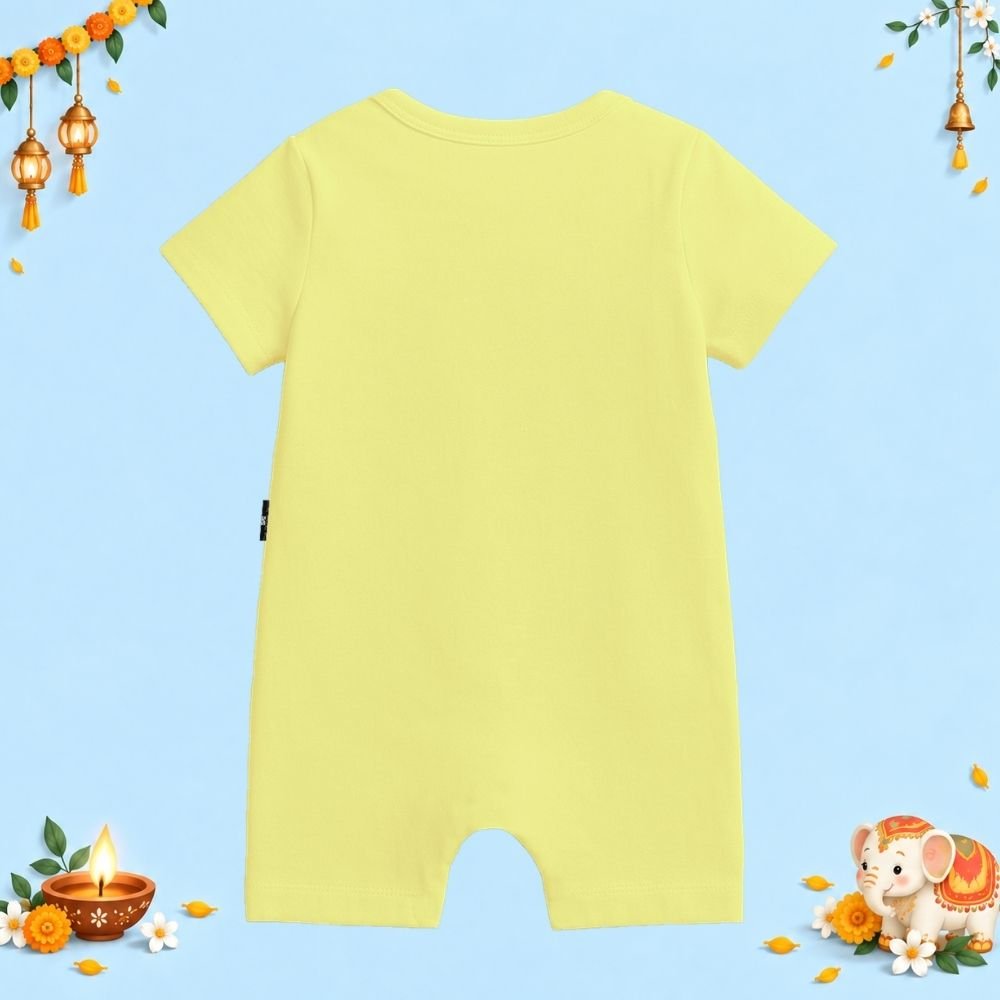 The Peppy Tend 100% Cotton Knit Half Sleeves Choti Fuljadi Printed Half Romper - Image 3