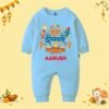 The Peppy Tend 100% Cotton Knit Full Sleeves Shubh Deepwali Printed Full Romper - Thumbnail Image 1