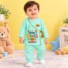 The Peppy Tend 100% Cotton Woven Full Sleeves Happy Diwali Printed Kurta Pyjama Set - Thumbnail Image 2